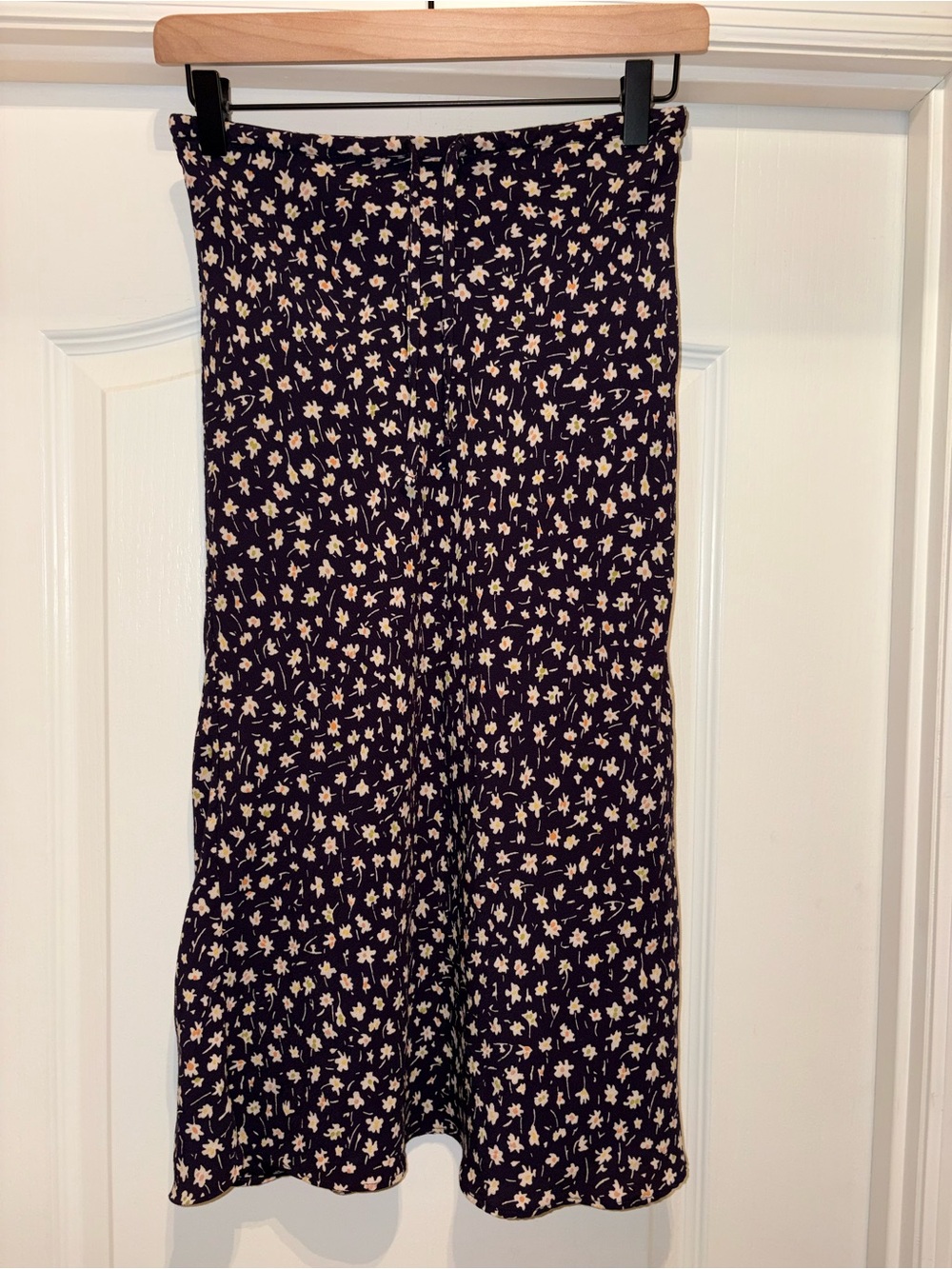Women’s Madewell Drawstring floral Midi Slip Skirt size 0